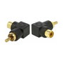 DeLOCK 66168 Adaptador RCA de Macho a Hembra Angulado