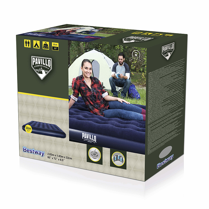 Bestway Colchon King 203x183x22 cm Hinchable y Camping 67004