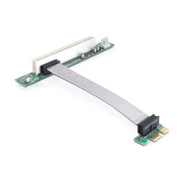 DeLOCK 41857 Riser Card PCI Express x1 to PCI con Cable Flexible 13 cm, 32Bit, Izquierda