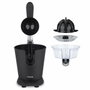 Hkoenig AGR82 Exprimidor de cítricos eléctrico 160 W en negro mate y acero inoxidable