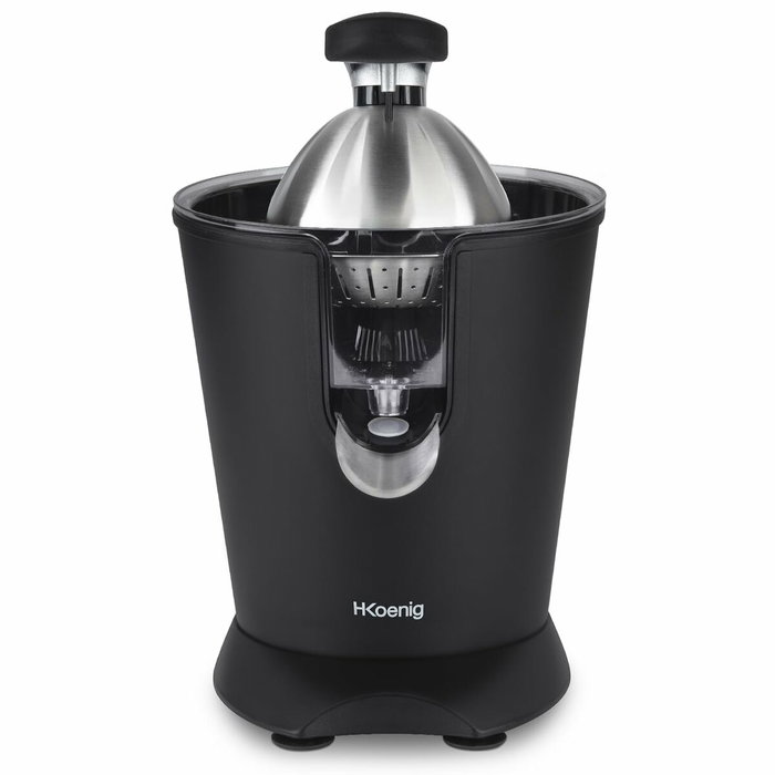 Hkoenig AGR82 Exprimidor de cítricos eléctrico 160 W en negro mate y acero inoxidable