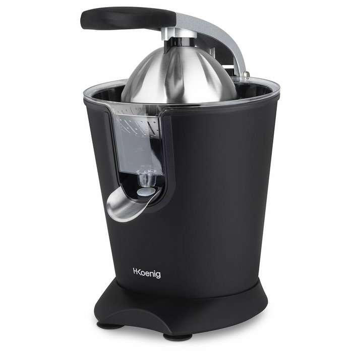 Hkoenig AGR82 Exprimidor de cítricos eléctrico 160 W en negro mate y acero inoxidable