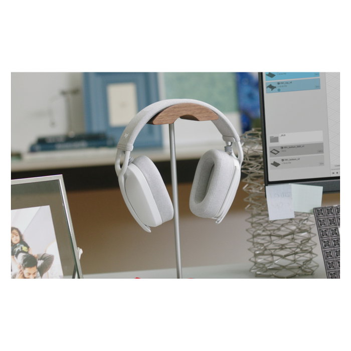 Logitech Zone Vibe 100 Auriculares Diadema Bluetooth 5.2 Inalámbricos Blanco - 20h Autonomía, Cancelación Ruido, Optimizado Teams/Meet/Zoom