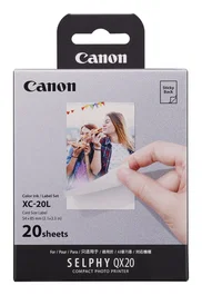 Canon XC-20L - Tinta para sublimación, formato 5.4 x 8.5 cm, pack de 20 unidades