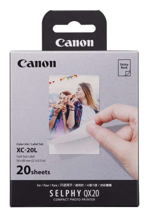 Canon XC-20L - Tinta para sublimación, formato 5.4 x 8.5 cm, pack de 20 unidades