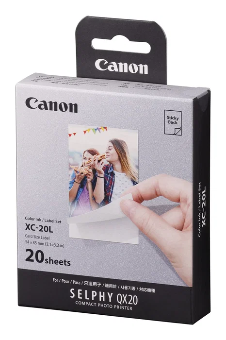 Canon XC-20L - Tinta para sublimación, formato 5.4 x 8.5 cm, pack de 20 unidades