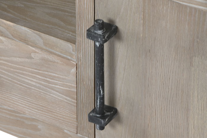 DKD Home Decor Mueble TV Romantico Chuang rome 160 x 46.5 x 40 cm Madera de Hevea Metal