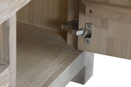 DKD Home Decor Mueble TV Romantico Chuang rome 160 x 46.5 x 40 cm Madera de Hevea Metal