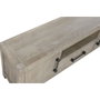 DKD Home Decor Mueble TV CHUANG ROME de Madera de Hevea y Metal 160x40x46,5 cm