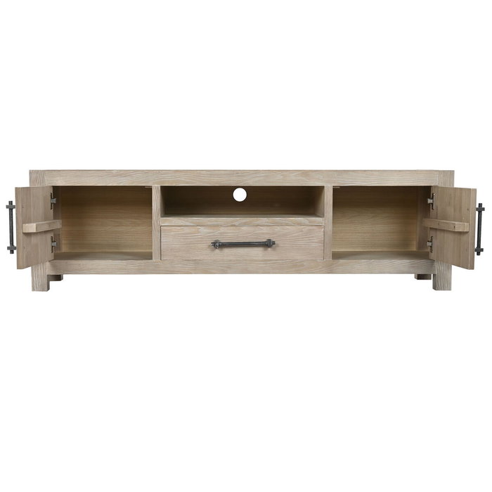 DKD Home Decor Mueble TV CHUANG ROME de Madera de Hevea y Metal 160x40x46,5 cm DKD Home Decor Mueble TV CHUANG ROME de Madera de Hevea y Metal 160x40x46,5 cm