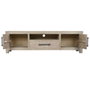 DKD Home Decor Mueble TV CHUANG ROME de Madera de Hevea y Metal 160x40x46,5 cm