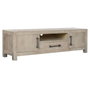 DKD Home Decor Mueble TV CHUANG ROME de Madera de Hevea y Metal 160x40x46,5 cm