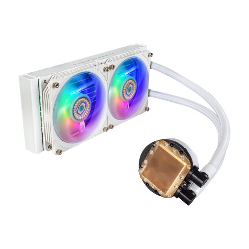 Cooler Master MasterLiquid PL240 Flux White Edition Kit de refrigeración líquida 12 cm Blanco