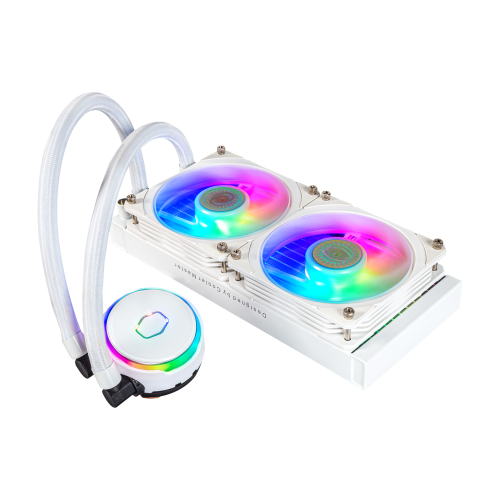 Cooler Master MasterLiquid PL240 Flux White Edition Kit de refrigeración líquida 12 cm Blanco