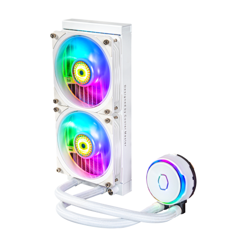 Cooler Master MasterLiquid PL240 Flux White Edition Kit de refrigeración líquida 12 cm Blanco