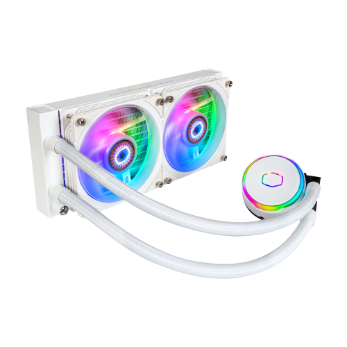 Cooler Master MasterLiquid PL240 Flux White Edition Kit de refrigeración líquida 12 cm Blanco