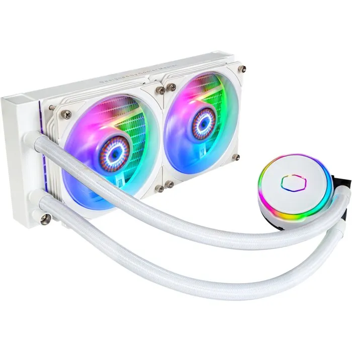 Cooler Master MasterLiquid PL240 Flux White Edition Kit de refrigeración líquida 12 cm Blanco
