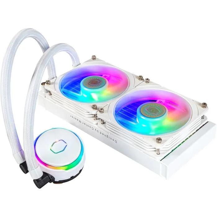 Cooler Master MasterLiquid PL240 Flux White Edition Kit de refrigeración líquida 12 cm Blanco