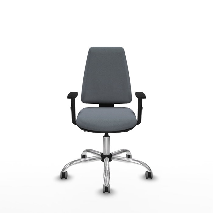 PIQUERAS Y CRESPO Silla de oficina Elche Gris con mecanismo Asincro y base cromada PIQUERAS Y CRESPO Silla de oficina Elche Gris con mecanismo Asincro y base cromada