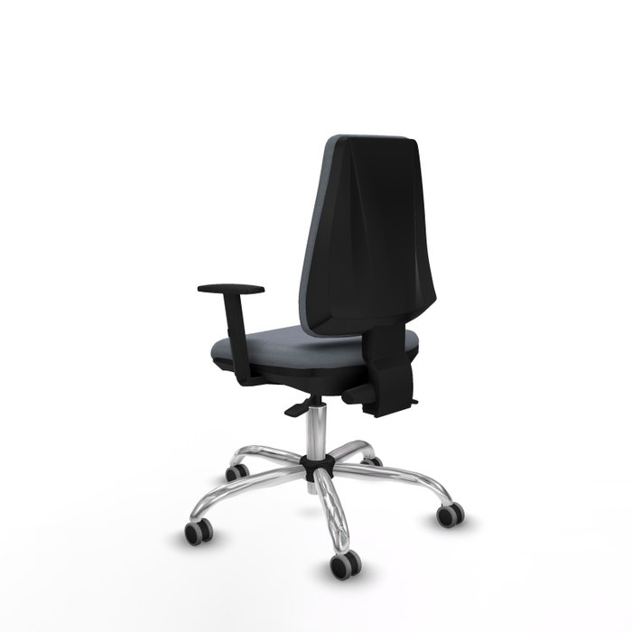 PIQUERAS Y CRESPO Silla de oficina Elche Gris con mecanismo Asincro y base cromada PIQUERAS Y CRESPO Silla de oficina Elche Gris con mecanismo Asincro y base cromada