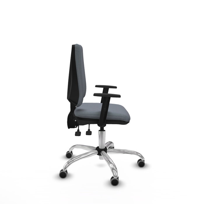 PIQUERAS Y CRESPO Silla de oficina Elche Gris con mecanismo Asincro y base cromada PIQUERAS Y CRESPO Silla de oficina Elche Gris con mecanismo Asincro y base cromada