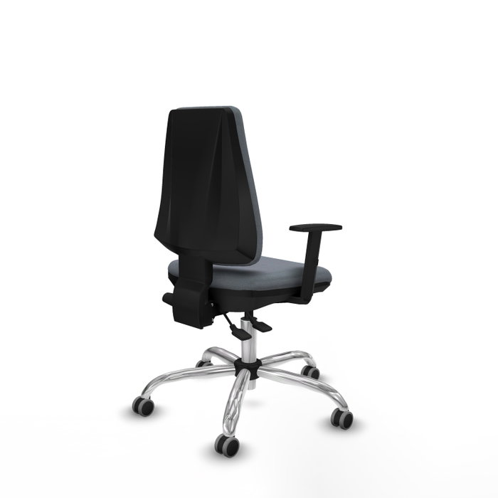PIQUERAS Y CRESPO Silla de oficina Elche Gris con mecanismo Asincro y base cromada PIQUERAS Y CRESPO Silla de oficina Elche Gris con mecanismo Asincro y base cromada