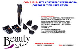 Jata Afeitadora Corporal 7 en 1 PS33B