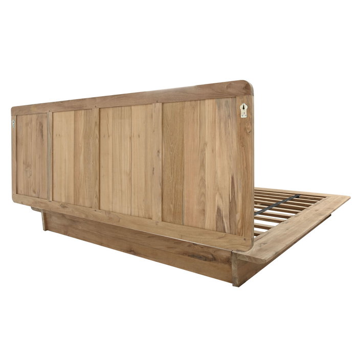 DKD Home Decor Cama Balines 200 x 180 cm en Teca, Capacidad 180x200, Dimensiones 200 x 75 x 180 cm