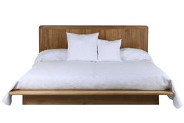 DKD Home Decor Cama Balines 200 x 180 cm en Teca, Capacidad 180x200, Dimensiones 200 x 75 x 180 cm