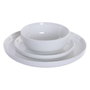 DKD Home Decor Set de Vajilla 18 Piezas de Porcelana Blanca