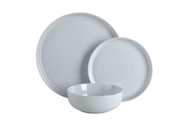 DKD Home Decor Set de Vajilla 18 Piezas de Porcelana Blanca
