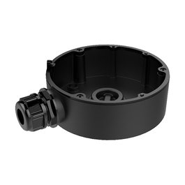 Hikvision DS-1280ZJ-DM18 Caja de Conexión Interior en Aluminio Negro para Cámaras DS-2CD2122FWD-IS Compatible con Modelos DS-2CE56F7T-VPIT, DS-2CD2125FWD-IS, 115.4x43.8 mm