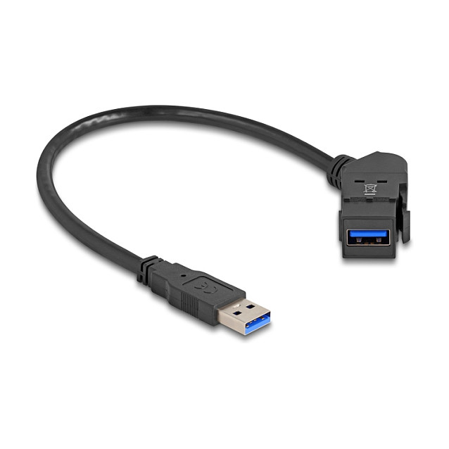 DeLOCK 67153 Módulo Keystone USB-A hembra 45° a USB-A macho con cable de 30 cm DeLOCK 67153 Módulo Keystone USB-A hembra 45° a USB-A macho con cable de 30 cm