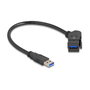 DeLOCK 67153 Módulo Keystone USB-A hembra 45° a USB-A macho con cable de 30 cm