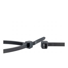WKK Brida reutilizable de plástico negro 200x4,8 mm