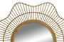 DKD Home Decor Espejo de Bambú y Cristal Natural 85x85 cm