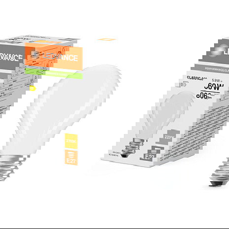 OSRAM Classic A 60 Filament P 5.9W 827 Frosted E27 Bombilla LED Blanco Cálido