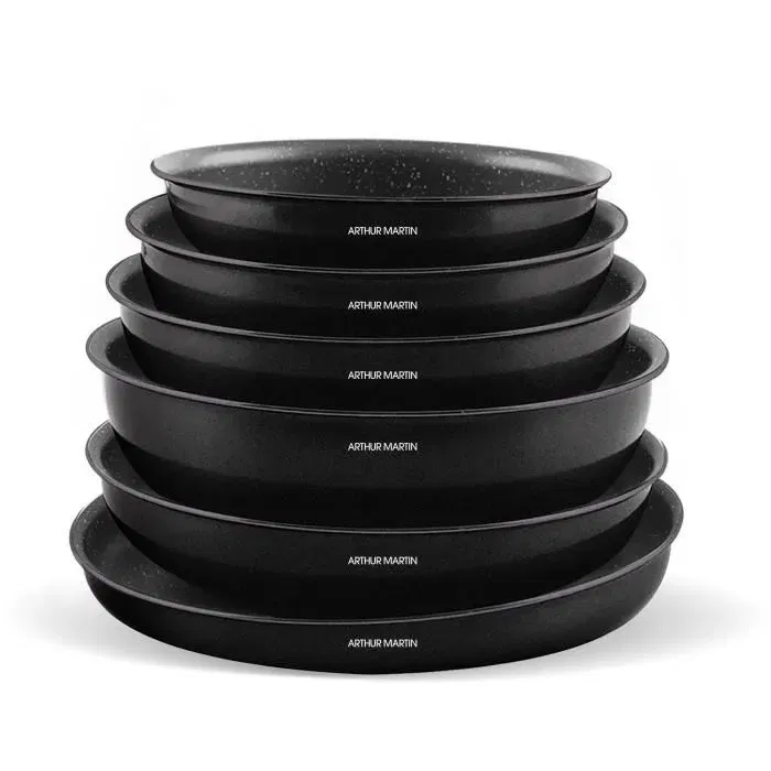 Arthur Martin AM558 Batería de Cocina de Inducción, 20 Piezas de Aluminio con Mango Extraíble para Todo Tipo de Fuegos, Incluida Inducción