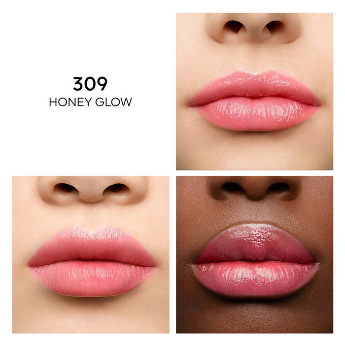 Guerlain KissKiss Bee Glow Bálsamo Reparador de Labios #309-Honey 3,2 gr - Color Naranja, 98% Ingredientes Naturales, Tratamiento Hidratante 24h
