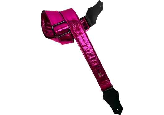 GETM Correa Distressed Vernice Fuchsia para Guitarra y Bajo, Polipiel, Nailon, Piel, Ajustable hasta 165 cm