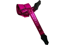 GETM Correa Distressed Vernice Fuchsia para Guitarra y Bajo, Polipiel, Nailon, Piel, Ajustable hasta 165 cm