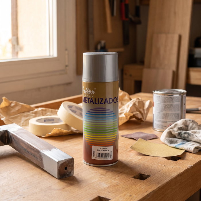 Felton Spray Pintura Metaliz Plata Estela 400ml