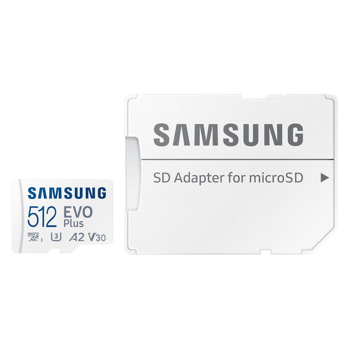 Samsung MB-MC512S 512 GB Tarjeta de memoria MicroSDXC UHS-I Evo Plus, hasta 160 MB/s, Clase A2 V30 U3, Blanco (2024) Samsung MB-MC512S 512 GB Tarjeta de memoria MicroSDXC UHS-I Evo Plus, hasta 160 MB/s, Clase A2 V30 U3, Blanco (2024)