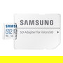Samsung MB-MC512S 512 GB Tarjeta de memoria MicroSDXC UHS-I Evo Plus, hasta 160 MB/s, Clase A2 V30 U3, Blanco (2024)