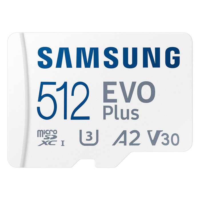 Samsung MB-MC512S 512 GB Tarjeta de memoria MicroSDXC UHS-I Evo Plus, hasta 160 MB/s, Clase A2 V30 U3, Blanco (2024) Samsung MB-MC512S 512 GB Tarjeta de memoria MicroSDXC UHS-I Evo Plus, hasta 160 MB/s, Clase A2 V30 U3, Blanco (2024)