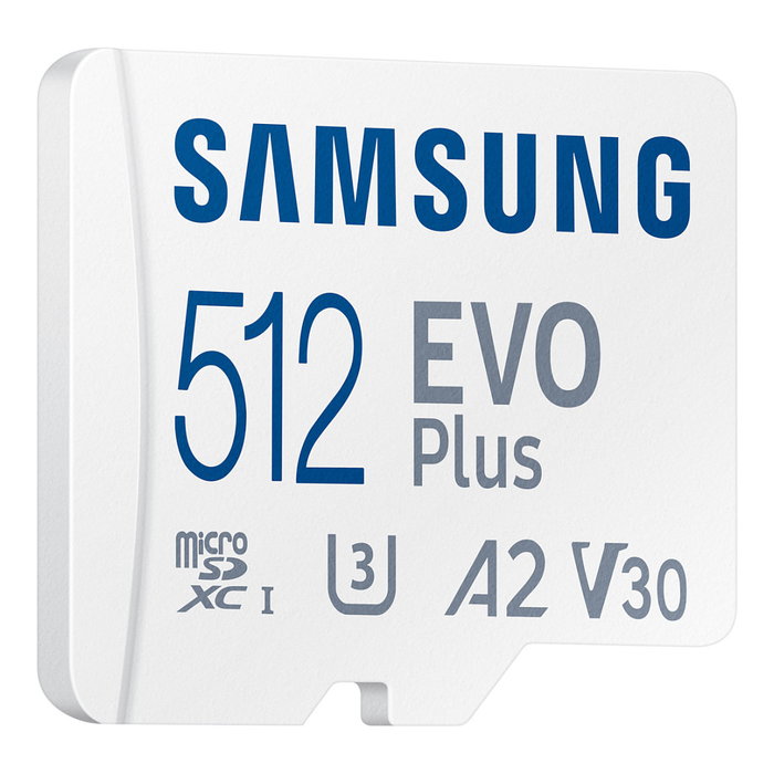 Samsung MB-MC512S 512 GB Tarjeta de memoria MicroSDXC UHS-I Evo Plus, hasta 160 MB/s, Clase A2 V30 U3, Blanco (2024) Samsung MB-MC512S 512 GB Tarjeta de memoria MicroSDXC UHS-I Evo Plus, hasta 160 MB/s, Clase A2 V30 U3, Blanco (2024)