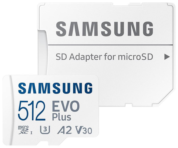 Samsung EVO Plus MB-MC512S 512 GB microSDXC con Adaptador SD Samsung EVO Plus MB-MC512S 512 GB microSDXC con Adaptador SD