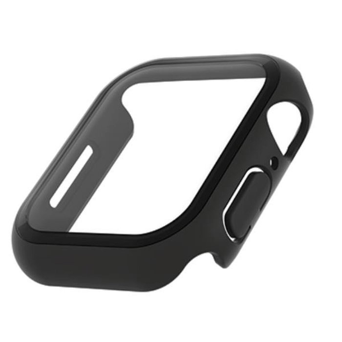 Belkin Protector de Pantalla Templado TemperedCurve Bumper para Apple Watch Series 4-9 y SE 1-3, Modelos 44mm/45mm, Negro