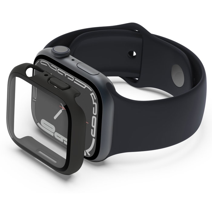 Belkin Protector de Pantalla TemperedCurve Bumper Negro para Apple Watch 44mm/45mm