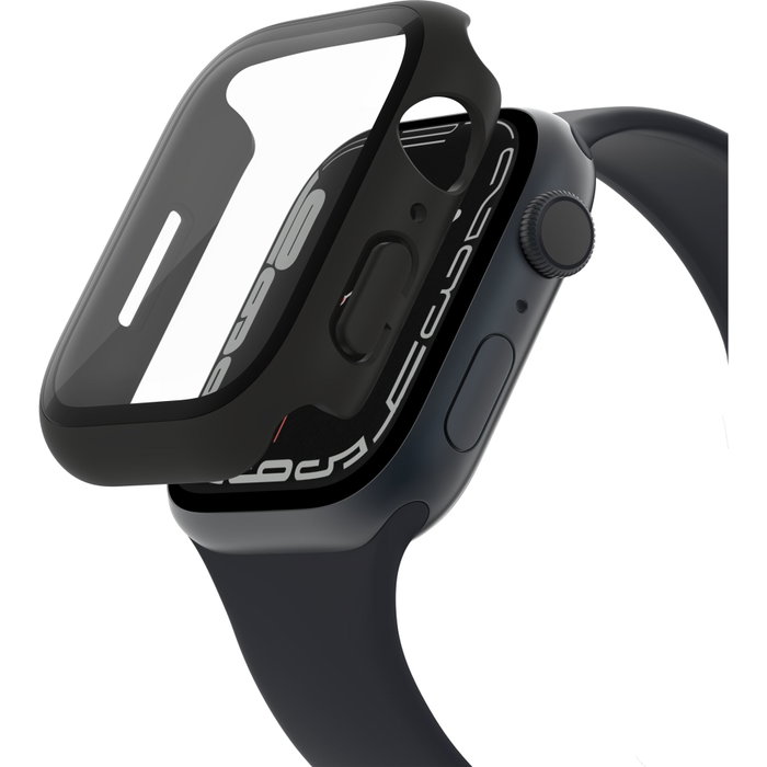 Belkin Protector de Pantalla TemperedCurve Bumper Negro para Apple Watch 44mm/45mm